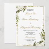 Boda de oro elegante einladung (Vorne/Hinten)
