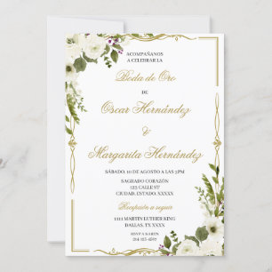 Boda de oro elegante einladung