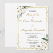 Boda de oro elegante einladung (Vorne/Hinten)