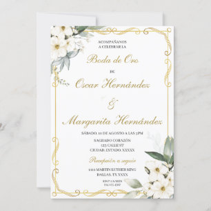 Boda de oro elegante einladung