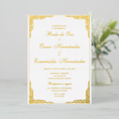 Boda de oro elegante folieneinladung (Stehend vorne)