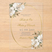 boda de oro rustica acrilico acryleinladungen (Vorderseite)