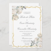 Boda de plata elegante einladung (Vorne/Hinten)