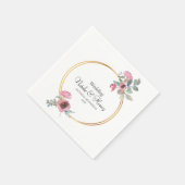 Boda en Oro y Acuarela primavera Serviette (Ecke)