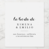 Boda Española Wine Labels Weinetikett (Einzelnes Label)