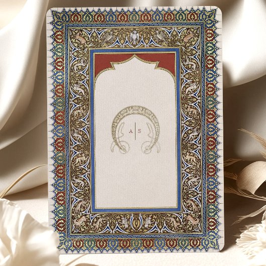 Boda islámico verde sabio otomano turco einladung