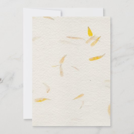 Boda Otoñal con pétalos Einladung (Rückseite)