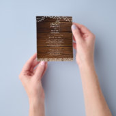 Boda RUSTIC Hochzeit Einladung in zweisprachiger S Flyer (Gruppe)