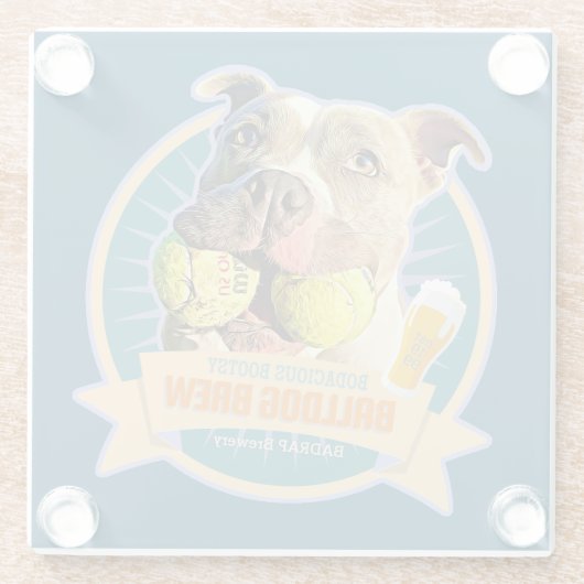 Bodacious Ball dog Beer Label Untersetzer (Rückseite)