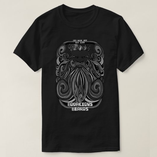 Bodacious Beard Gray Classic TShirt (Design vorne)