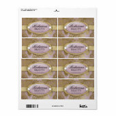 Bodacious Beauty Mauve Gold Lace Grosses Label (Vorne)