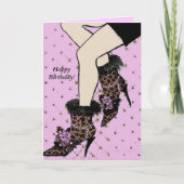 Bodacious Birthday Boots Card Karte (Vorderseite)