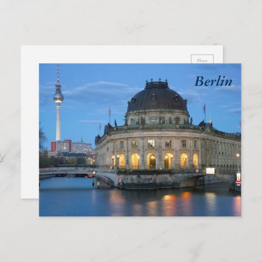 Bode-Museum und Fernsehturm in Berlin Postkarte (Vorne/Hinten)