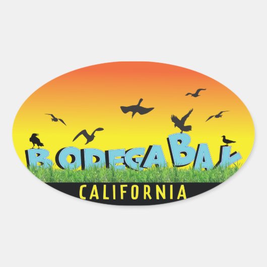 Bodega Bay Autoaufkleber Ovaler Aufkleber (Vorderseite)