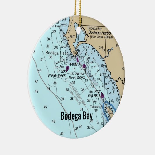 Bodega Bay CA Keramik Ornament (Rechts)