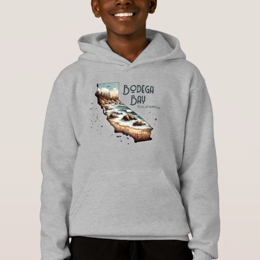 Bodega Bay California Souvenir-Geschenk Hoodie (Vorderseite)