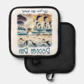 Bodega Bay California Souvenir-Geschenk Topflappen (Vorderseite/Rückseite)