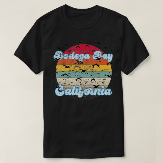 Bodega Bay in Kalifornien Vögel sind nicht real1 T-Shirt (Design vorne)