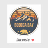 Bodega Bay, Kalifornien Aufkleber (Blatt)