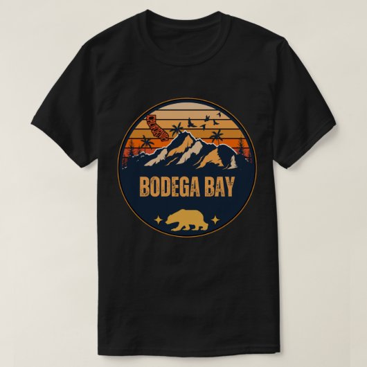 Bodega Bay, Kalifornien T-Shirt (Design vorne)