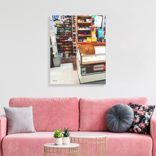 Bodega Cat Leinwanddruck (Insitu (Wohnzimmer))