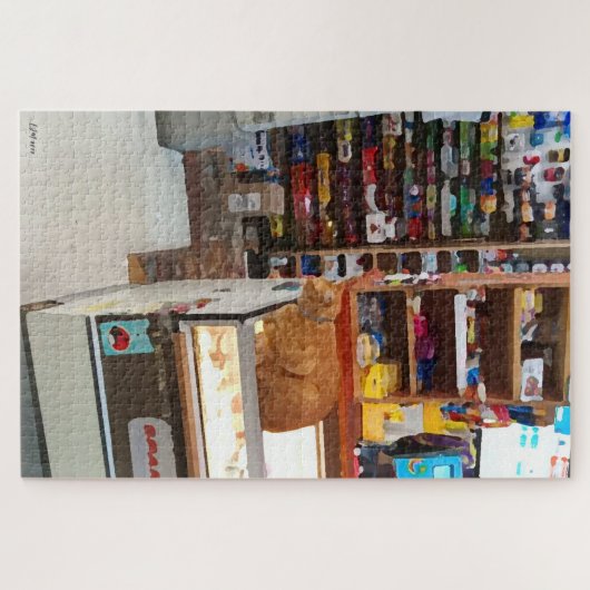 Bodega Cat Poster Jigsaw Puzzle (Horizontal)