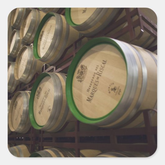 Bodega Marques de Riscal Weinkeller Quadratischer Aufkleber (Vorderseite)