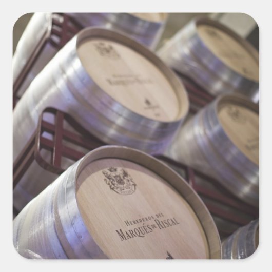 Bodega Marques de Riscal Weinkeller Quadratischer Aufkleber (Vorderseite)