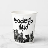 Bodega Mud Coffee Cup - Version mit schwarzer Mark Pappbecher (Rückseite)