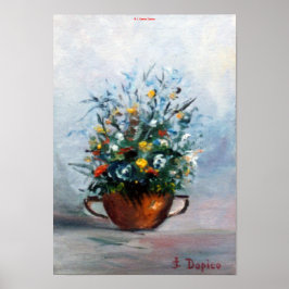 Bodegón de flores poster