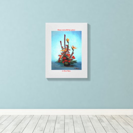 Bodegón de flores/Stillleben von Blume Leinwanddruck (Insitu (Holzboden))