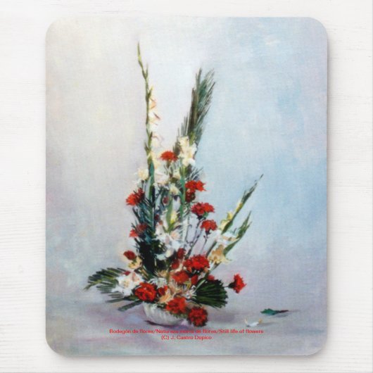 Bodegón de flores/Stillleben von Blume Mousepad (Vorne)