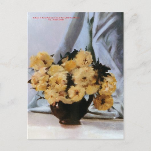 Bodegón de flores/Stillleben von Blume Postkarte (Vorderseite)