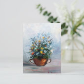 Bodegón de flores/Stillleben von Blume Postkarte (Stehend Vorderseite)