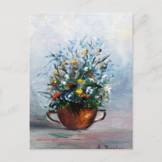 Bodegón de flores/Stillleben von Blume Postkarte (Vorderseite)