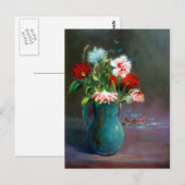Bodegón de flores/Stillleben von Blume Postkarte (Vorne/Hinten)