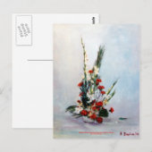 Bodegón de flores/Stillleben von Blume Postkarte (Vorne/Hinten)