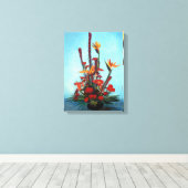 Bodegón der Blumen/Still life of flowers Leinwanddruck (Insitu (Holzboden))