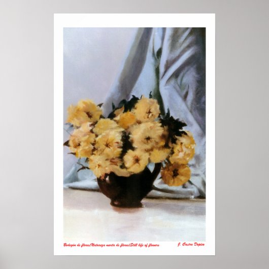 Bodegón der Blumen/Still life of flowers Poster (Vorne)