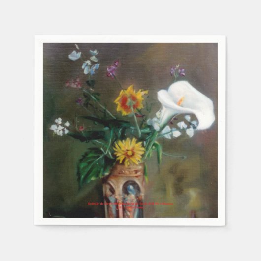 Bodegón der Blumen/Still life of flowers Serviette (Vorderseite)