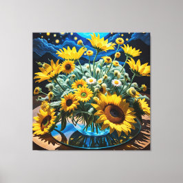 Bodegón Flores y Noche 1 - 001 Leinwanddruck