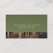 Böden, Fußbodenbaumühle, Holz Visitenkarte (Rückseite)