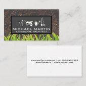 Boden und Gras | Gartenwerkzeuge Visitenkarte (Vorne/Hinten)