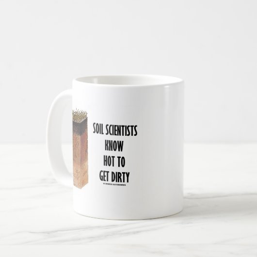 Boden-Wissenschaftler können schmutzig erhalten Kaffeetasse (Vorderseite Links)