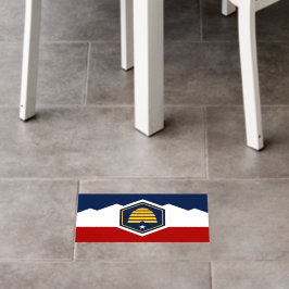 Bodenaufkleber mit neuer Flagge von Utah, USA