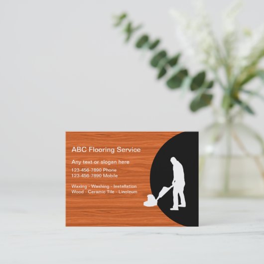 Bodenbelag-Dienstleistungsunternehmen-Karten Visitenkarte (Stehend Vorderseite)