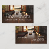 Bodenbelag Hartholzmarmor Bau Visitenkarte (Vorne/Hinten)