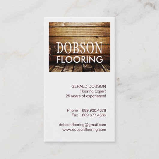 Bodenbelag-Visitenkarte Visitenkarte (Vorderseite)