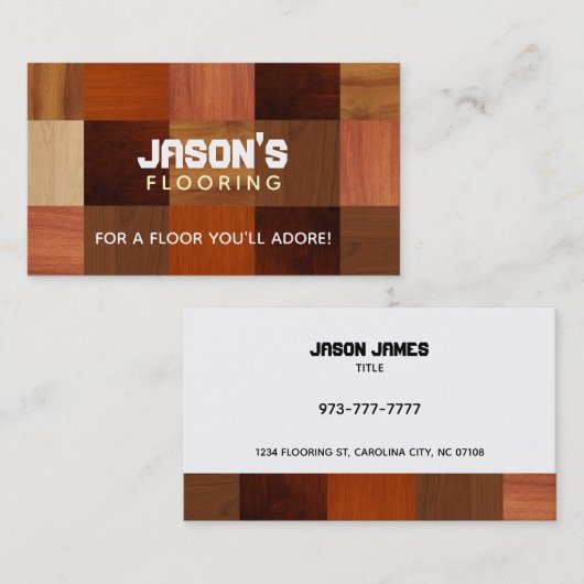 Bodenbelag-Visitenkarten Visitenkarte (Vorne/Hinten)