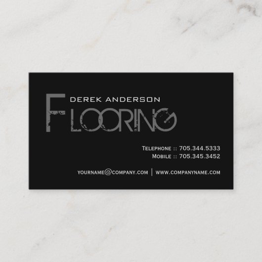 Bodenbelag-Visitenkarten Visitenkarte (Vorderseite)